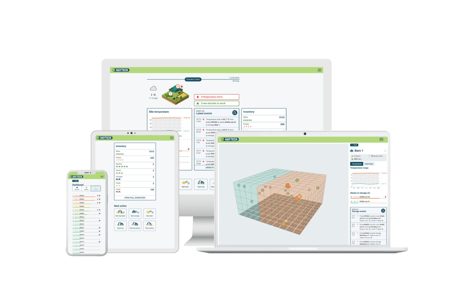 HAYTECH application shown on multiple devices