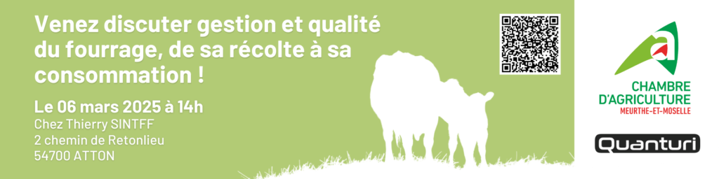 Venez discuter gestion et qualité du fourrage, de sa récolte à sa consommation !